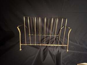 Mid Century Retro Brass Record/magazine Rack - ,